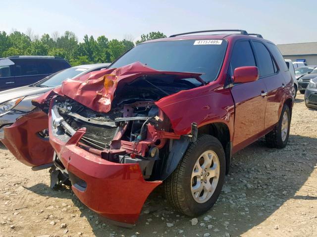 2HNYD18632H516786 - 2002 ACURA MDX TOURIN RED photo 2