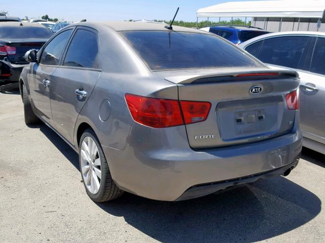 KNAFW4A35C5600395 - 2012 KIA FORTE SX GRAY photo 3