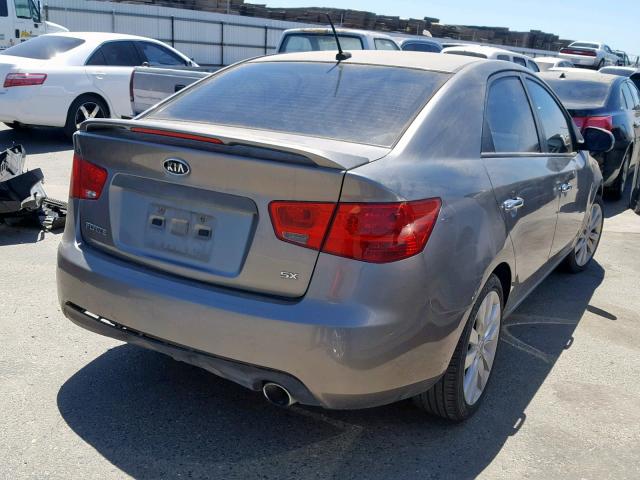 KNAFW4A35C5600395 - 2012 KIA FORTE SX GRAY photo 4