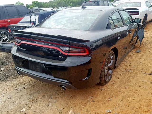 2C3CDXHG6KH597461 - 2019 DODGE CHARGER GT BLACK photo 4