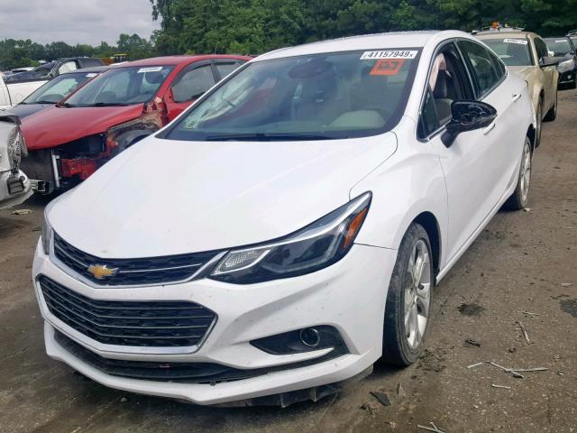 1G1BF5SM3H7102411 - 2017 CHEVROLET CRUZE PREM WHITE photo 2