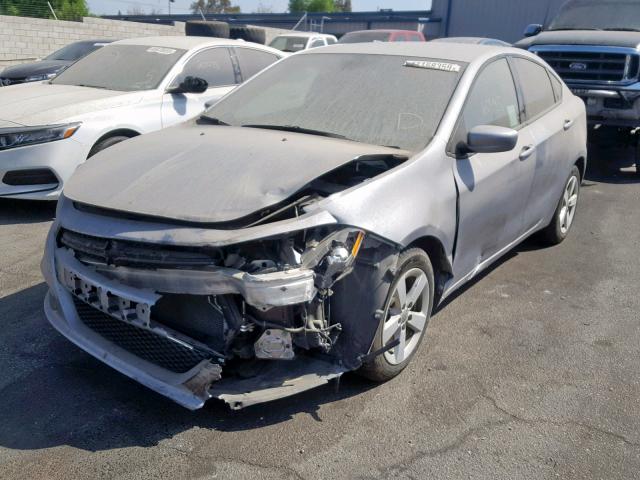 1C3CDFBB1GD661286 - 2016 DODGE DART SXT SILVER photo 2