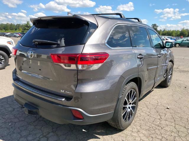 5TDJZRFH0HS362897 - 2017 TOYOTA HIGHLANDER GRAY photo 4