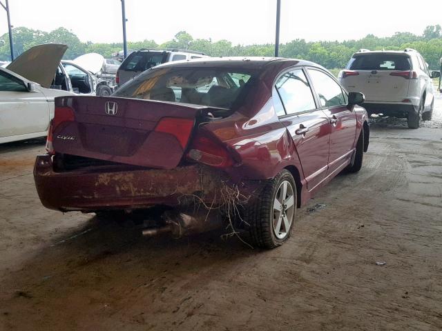 1HGFA16866L037251 - 2006 HONDA CIVIC EX BURGUNDY photo 4