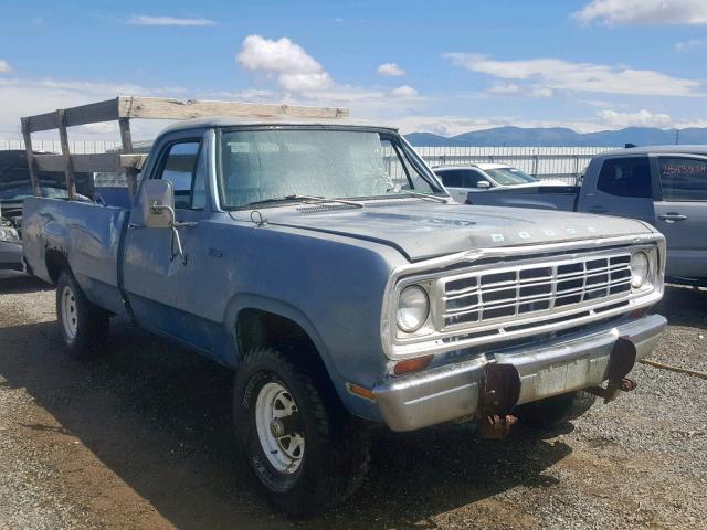 W14AE4S080295 - 1974 DODGE W100  BLUE photo 1