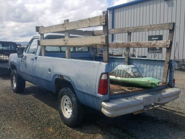 W14AE4S080295 - 1974 DODGE W100  BLUE photo 3