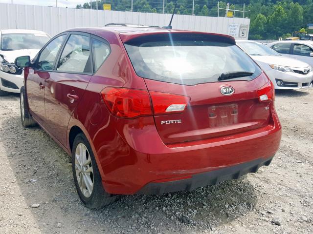 KNAFU5A2XC5594726 - 2012 KIA FORTE EX RED photo 3