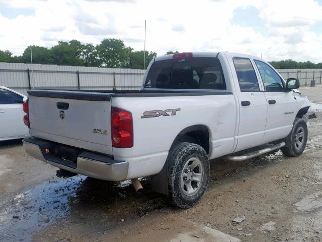 1D7HU18N77J636552 - 2007 DODGE RAM 1500 S WHITE photo 4