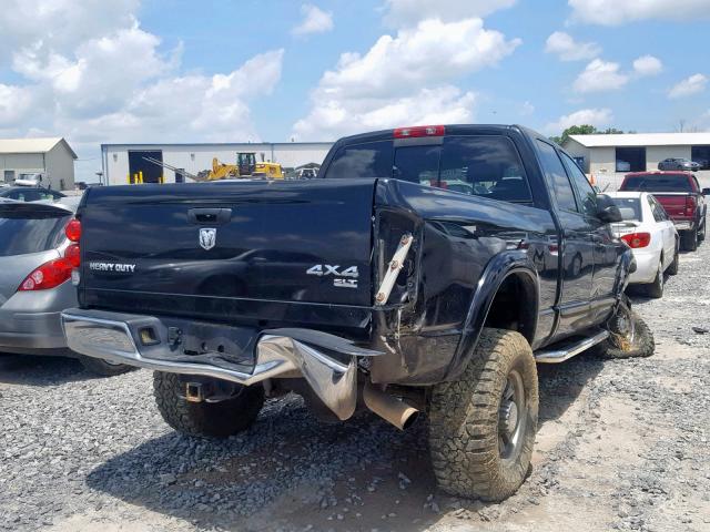 3D7KS28C85G732172 - 2005 DODGE RAM 2500 S BLACK photo 4