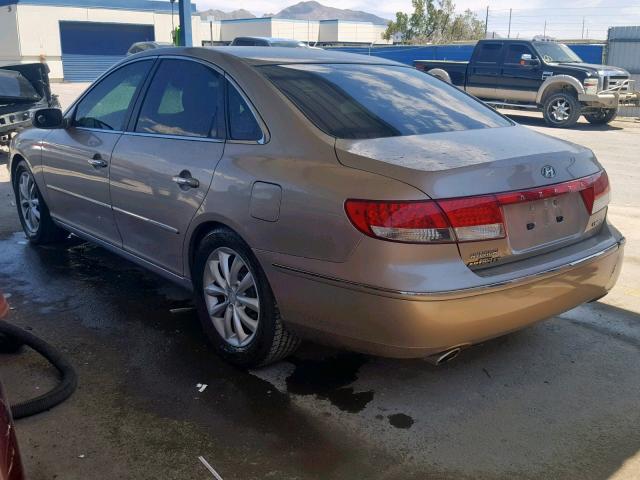 KMHFC46F77A154130 - 2007 HYUNDAI AZERA SE GOLD photo 3