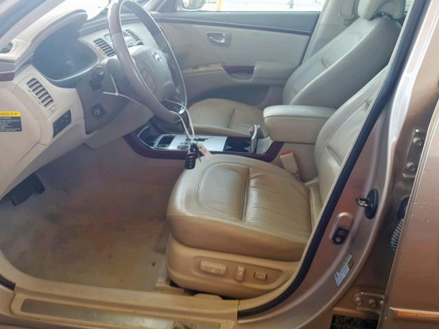 KMHFC46F77A154130 - 2007 HYUNDAI AZERA SE GOLD photo 5