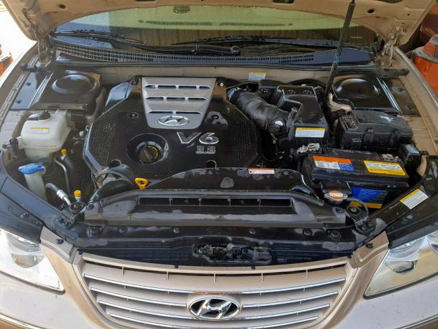 KMHFC46F77A154130 - 2007 HYUNDAI AZERA SE GOLD photo 7