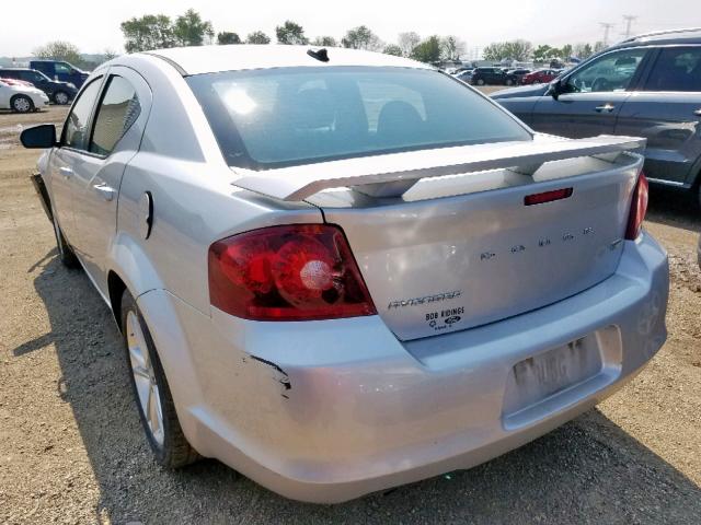 1B3BD1FG9BN586499 - 2011 DODGE AVENGER MA SILVER photo 3