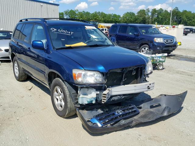 JTEGD21A960148061 - 2006 TOYOTA HIGHLANDER BLUE photo 1