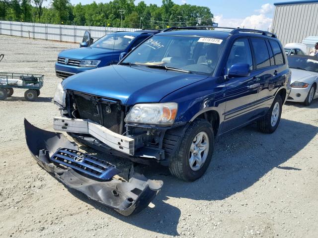 JTEGD21A960148061 - 2006 TOYOTA HIGHLANDER BLUE photo 2