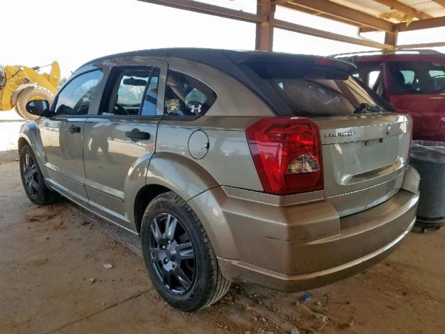 1B3HB48B47D163443 - 2007 DODGE CALIBER SX BROWN photo 3