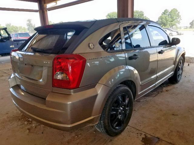 1B3HB48B47D163443 - 2007 DODGE CALIBER SX BROWN photo 4