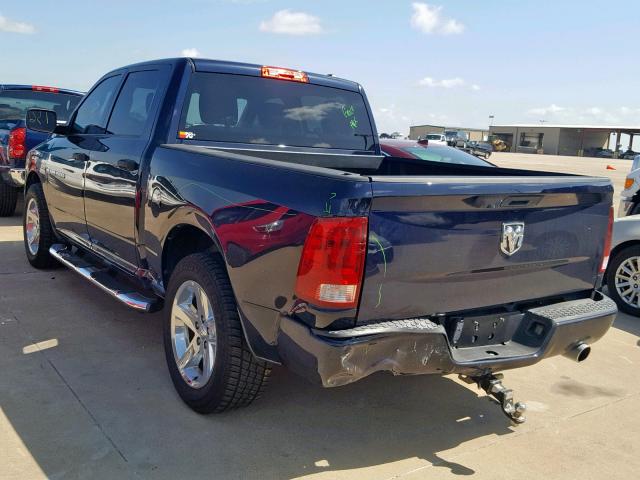 1C6RD6KT9CS157581 - 2012 DODGE RAM 1500 S BLUE photo 3