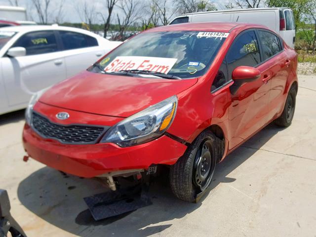 KNADM4A37D6125759 - 2013 KIA RIO LX BURGUNDY photo 2