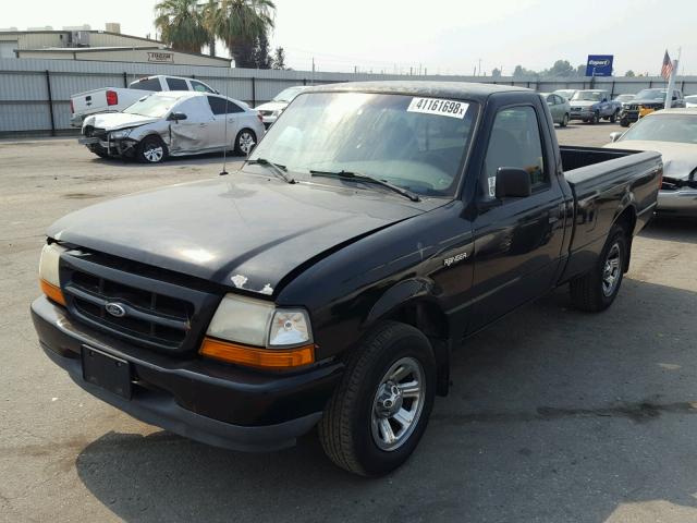 1FTYR10V1YPA76730 - 2000 FORD RANGER BLACK photo 2