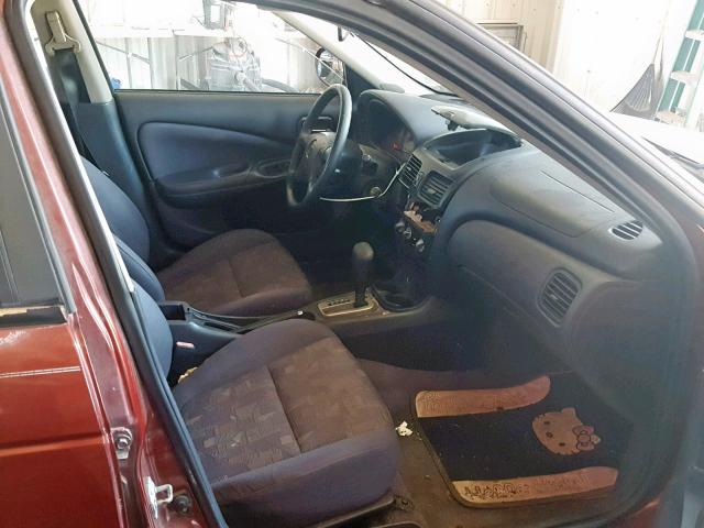 3N1BB51D81L111212 - 2001 NISSAN SENTRA SE BURGUNDY photo 5