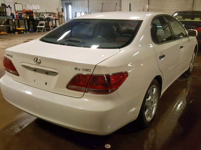 JTHBA30G055085662 - 2005 LEXUS ES 330 WHITE photo 4