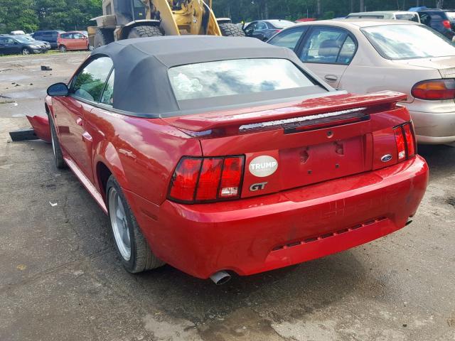 1FAFP45X92F202862 - 2002 FORD MUSTANG GT RED photo 3