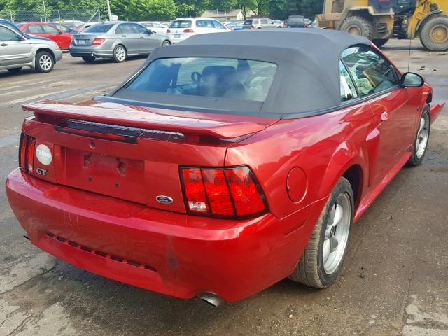 1FAFP45X92F202862 - 2002 FORD MUSTANG GT RED photo 4
