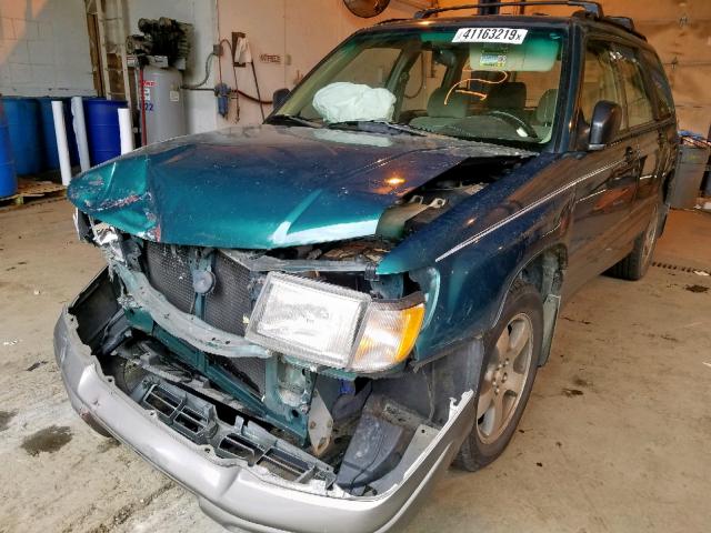 JF1SF6556YH705838 - 2000 SUBARU FORESTER S GREEN photo 2