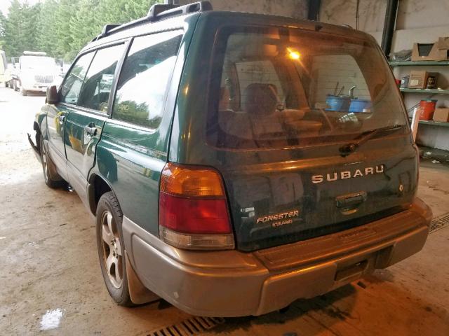 JF1SF6556YH705838 - 2000 SUBARU FORESTER S GREEN photo 3