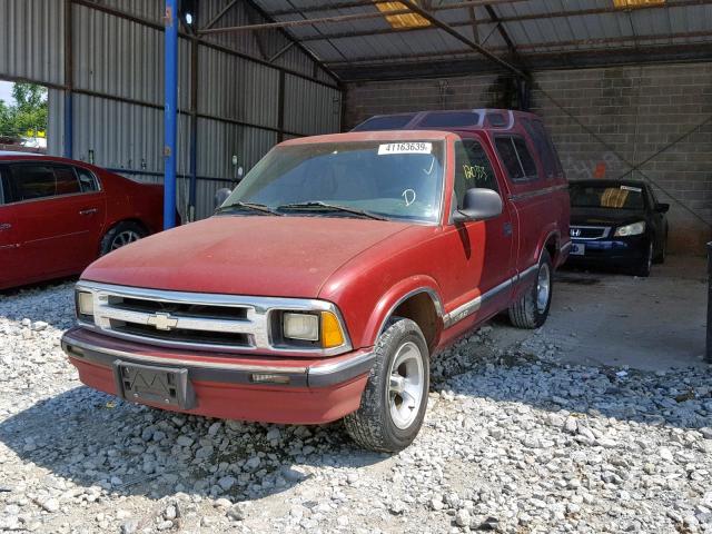 1GCCS14XXT8153625 - 1996 CHEVROLET S TRUCK S1 BURGUNDY photo 2