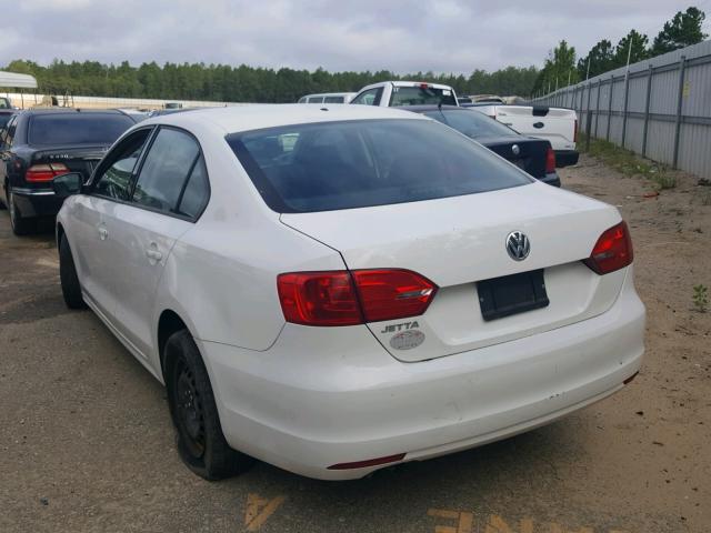 3VW2K7AJ1CM465016 - 2012 VOLKSWAGEN JETTA BASE WHITE photo 3