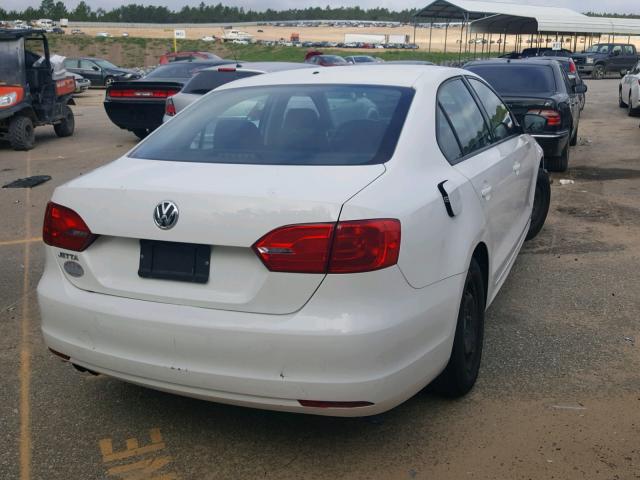 3VW2K7AJ1CM465016 - 2012 VOLKSWAGEN JETTA BASE WHITE photo 4