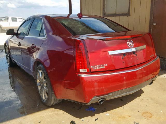 1G6DV57V590167066 - 2009 CADILLAC CTS HI FEA RED photo 3