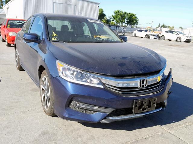 1HGCR3F82HA044235 - 2017 HONDA ACCORD EXL BLUE photo 1