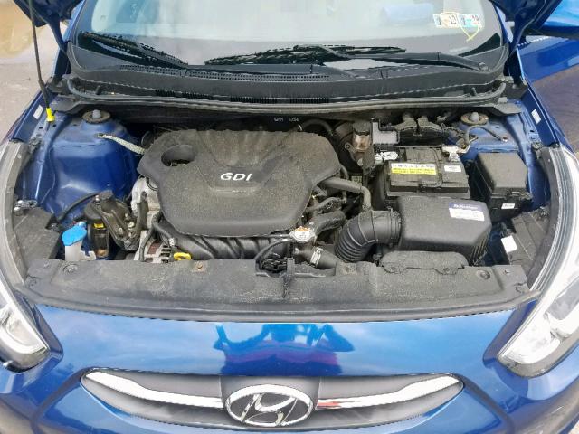 KMHCT4AE7HU195178 - 2017 HYUNDAI ACCENT SE BLUE photo 7