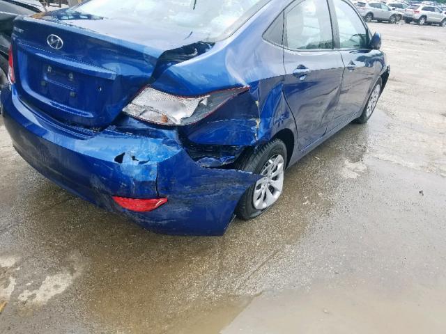 KMHCT4AE7HU195178 - 2017 HYUNDAI ACCENT SE BLUE photo 9