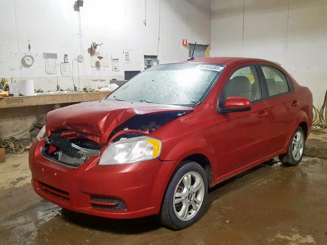 KL1TD5DE4BB200060 - 2011 CHEVROLET AVEO LS RED photo 2