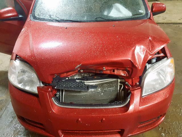 KL1TD5DE4BB200060 - 2011 CHEVROLET AVEO LS RED photo 7