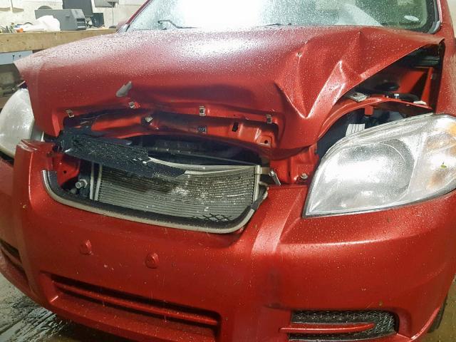 KL1TD5DE4BB200060 - 2011 CHEVROLET AVEO LS RED photo 9