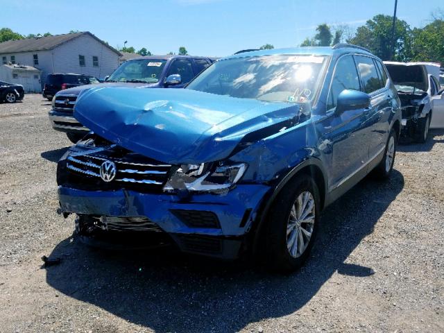 3VV2B7AX7JM124371 - 2018 VOLKSWAGEN TIGUAN SE BLUE photo 2