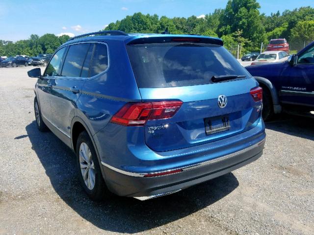 3VV2B7AX7JM124371 - 2018 VOLKSWAGEN TIGUAN SE BLUE photo 3