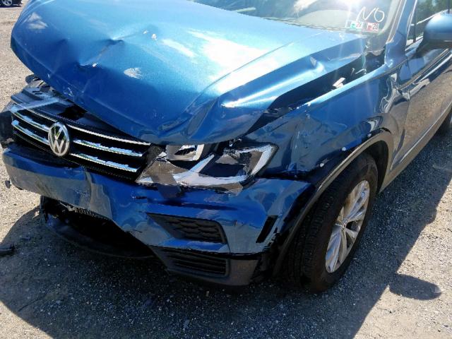 3VV2B7AX7JM124371 - 2018 VOLKSWAGEN TIGUAN SE BLUE photo 9