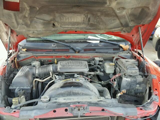 1D7HE42K27S103032 - 2007 DODGE DAKOTA SLT RED photo 7