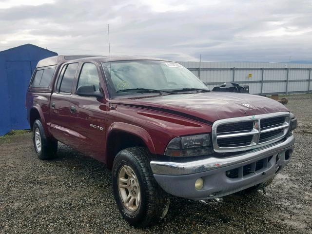 1B7HG48X52S717184 - 2002 DODGE DAKOTA QUA MAROON photo 1