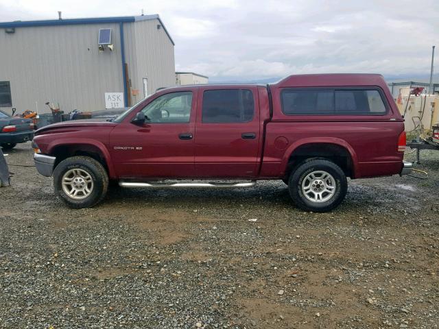 1B7HG48X52S717184 - 2002 DODGE DAKOTA QUA MAROON photo 9