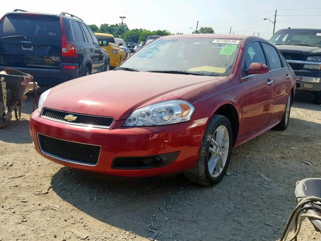 2G1WC5E3XD1163968 - 2013 CHEVROLET IMPALA LTZ RED photo 2