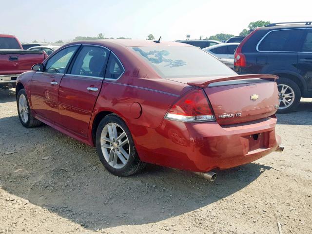 2G1WC5E3XD1163968 - 2013 CHEVROLET IMPALA LTZ RED photo 3