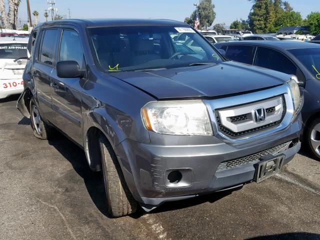 5FNYF4H20BB068771 - 2011 HONDA PILOT LX GRAY photo 1