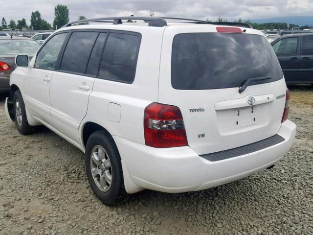 JTEDP21A560113429 - 2006 TOYOTA HIGHLANDER WHITE photo 3